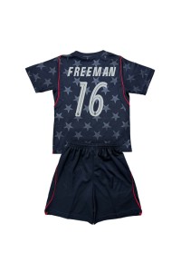 Yhdysvallat Alex Freeman #16 Jalkapallovaatteet Lasten Vieraspeliasu MM-kisat 2026 Lyhythihainen (+ Lyhyet housut)